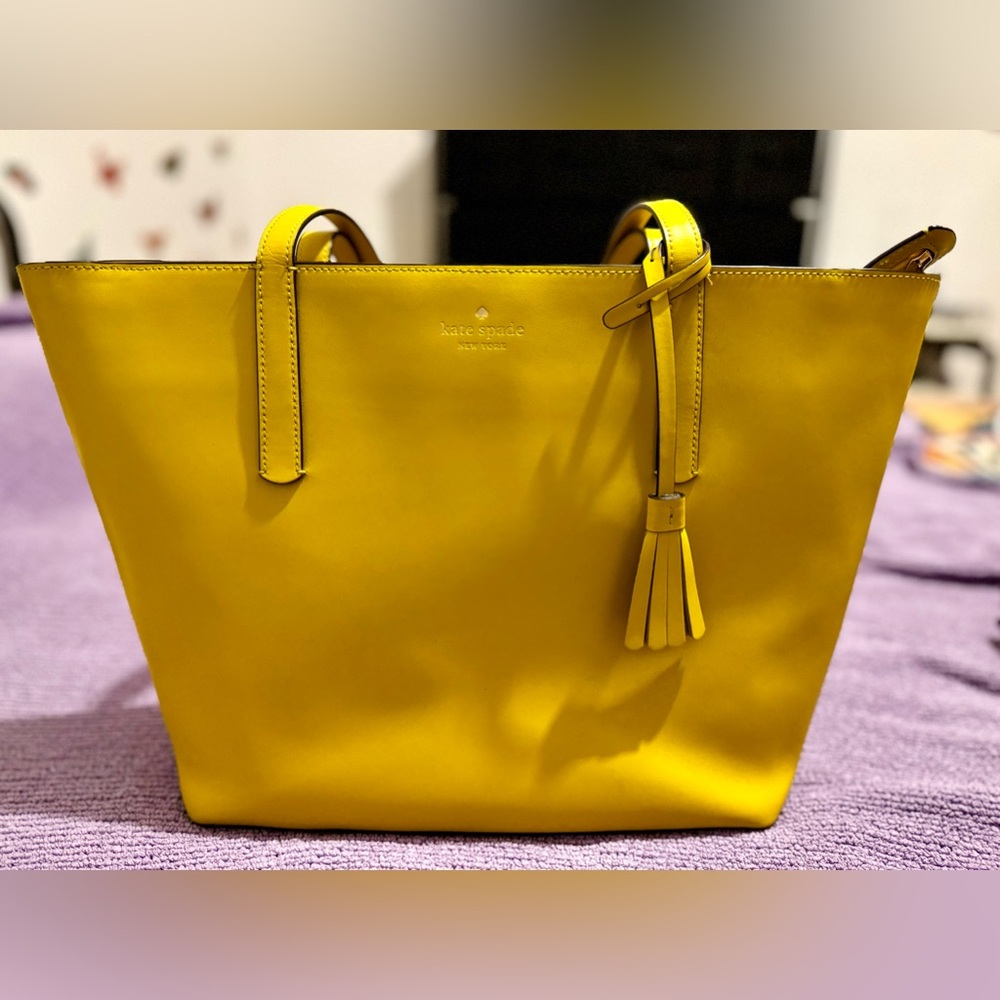 Yellow Kate spade tote